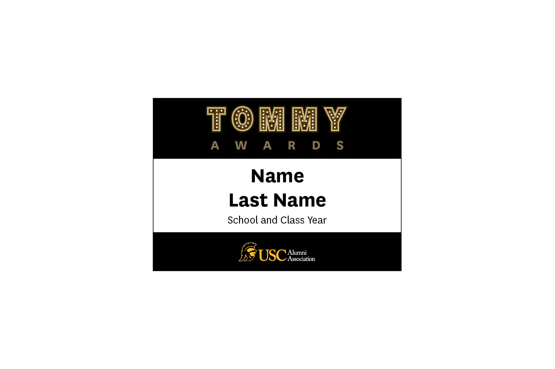 Tommy Awards Name Tag