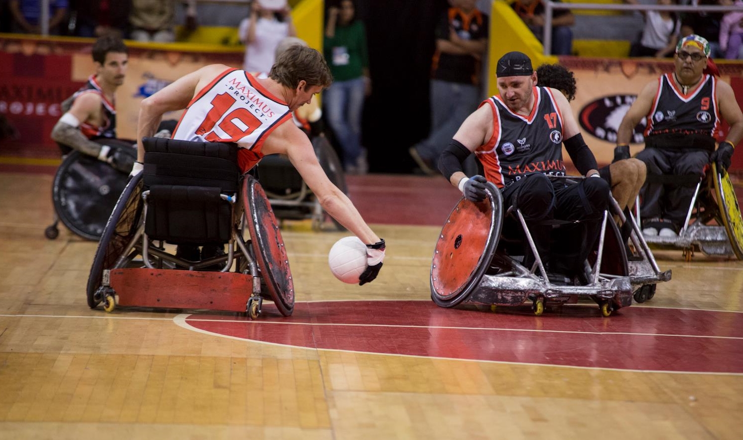 Brian Sheridan competing in Wheelchair Rugby with Arcangeles USA in Lima, Peru.