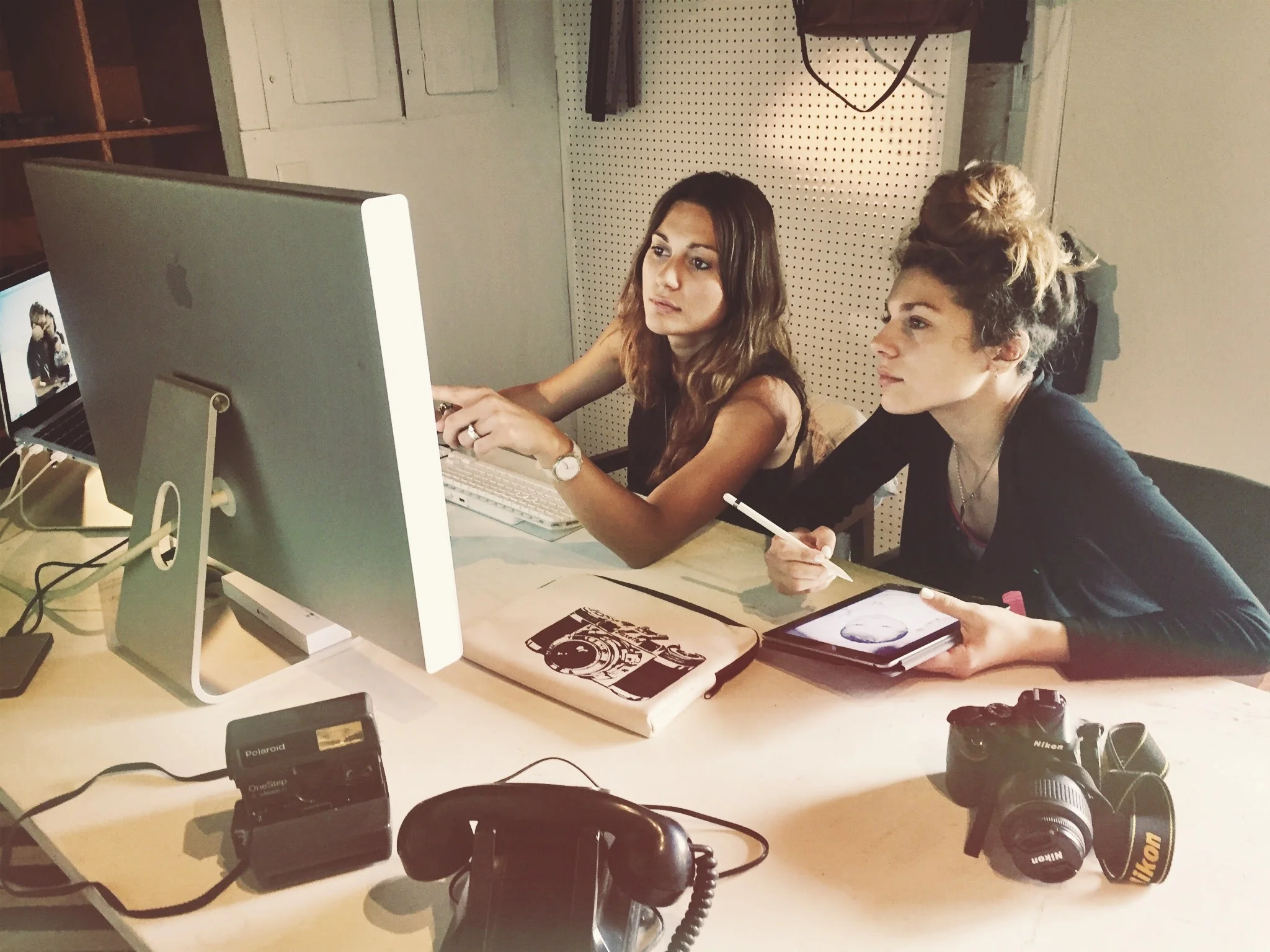 Working in the cowork space.