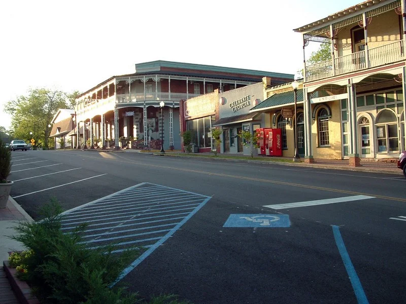 Huge amount of unneeded parking on main street.