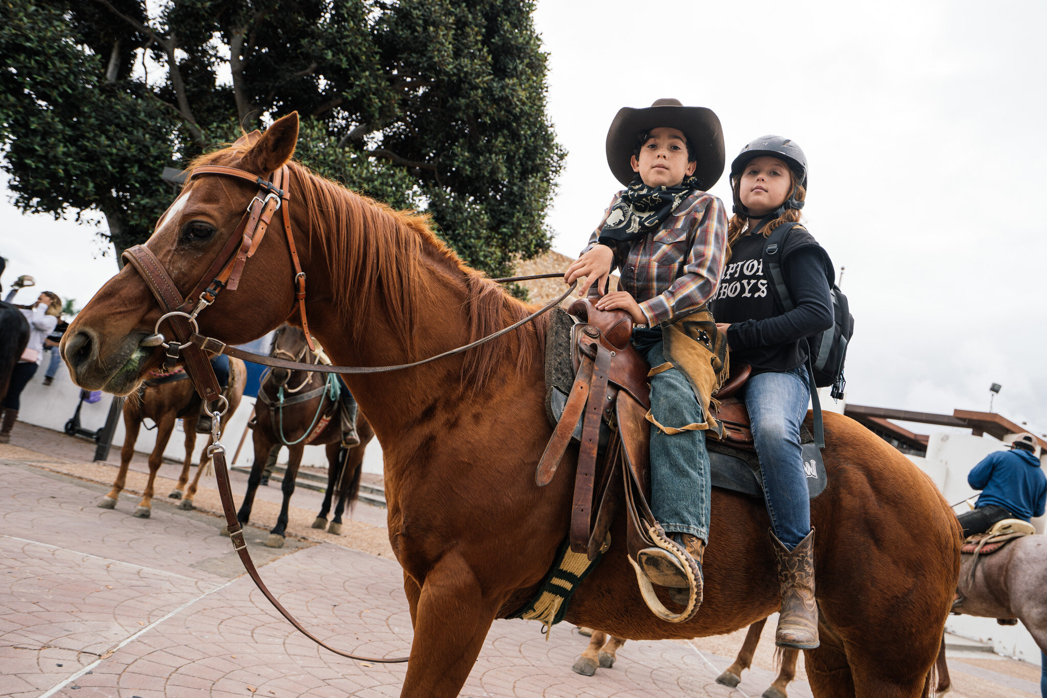  The Compton Cowboys ride to the City of Compton Public Library ballot box on October 25, 2020 to cast their ballots. 