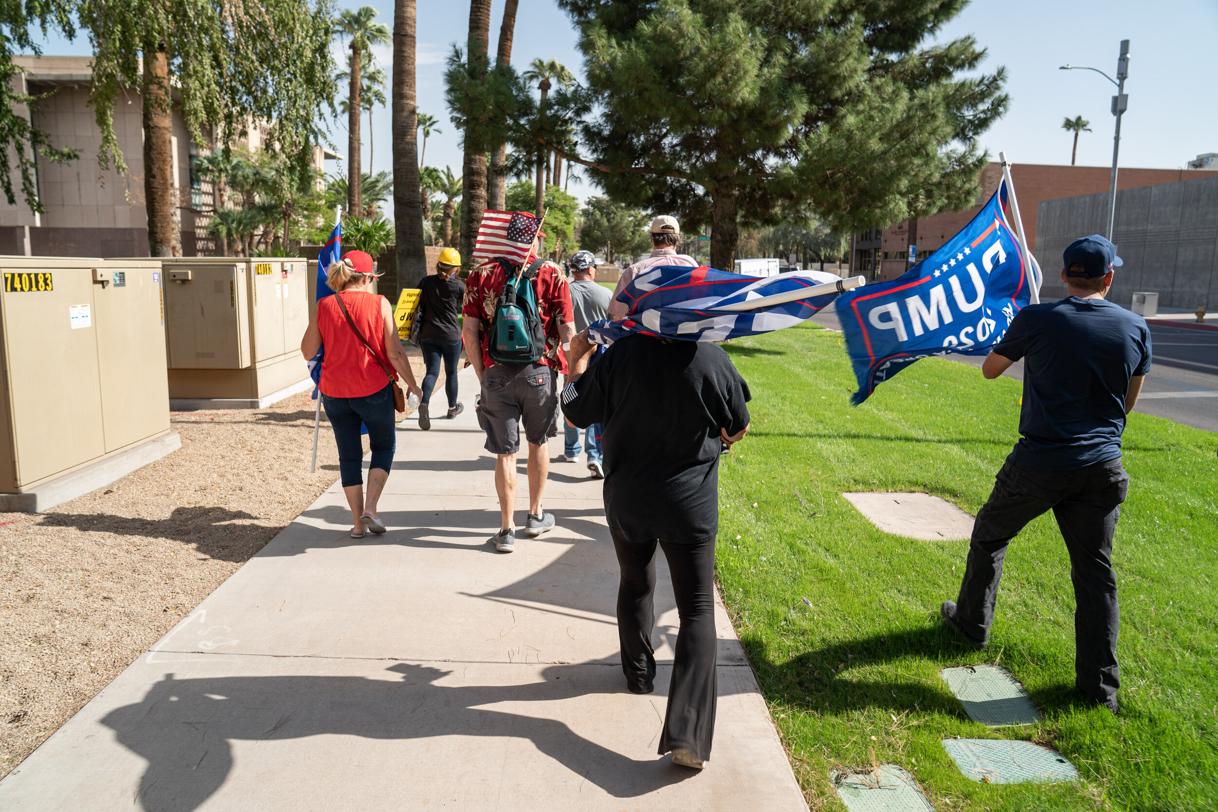  Trump supporters gather at the Arizona State Capital in Phoenix, Arizona to protest the election results. 