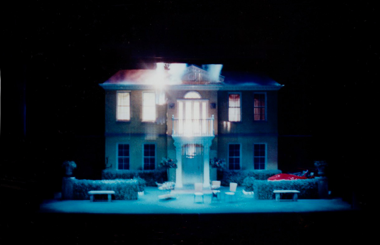 For the consummation here, the pediment of the house exploded open and the entire second floor with it.