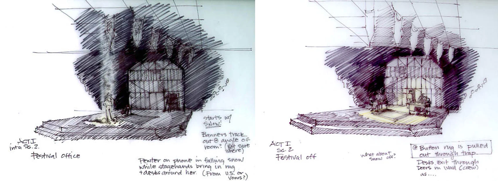 Some storyboard sketches.