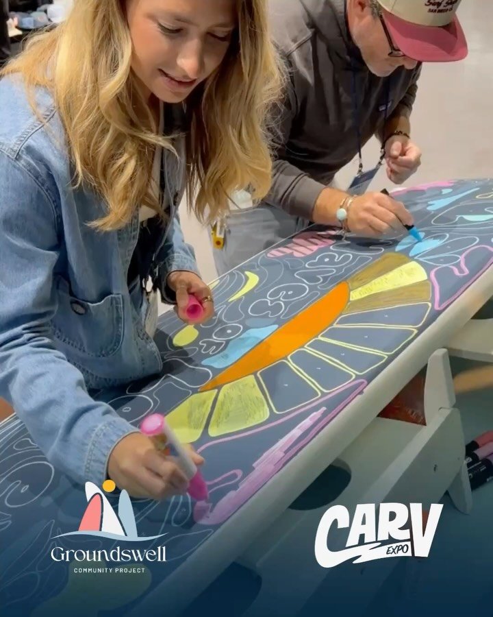 Waves of Love in action!

We had the best time at the @carvexpo, connecting with the surf, skate, and ocean sport community and bringing this special &ldquo;Waves of Love&rdquo; surfboard to life! Swipe through to see how a blank canvas transformed i