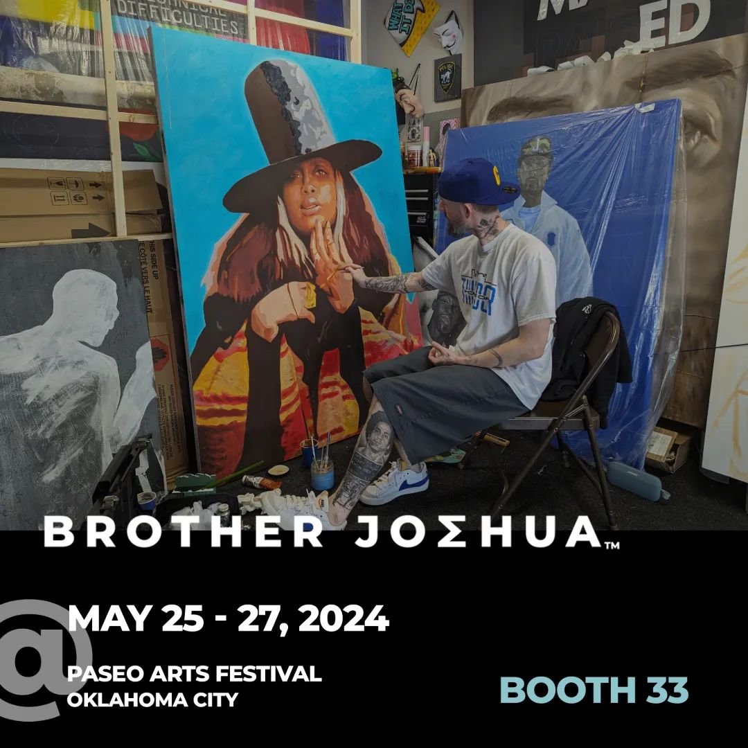 Ready to show some new works!!! Come see in person @paseoartsdistrict starting May 25th! 

#art #paseoartsfestival #2024 #oklahomacity #okc #brotherjoshua #justcreateit #already #badu #okcartist