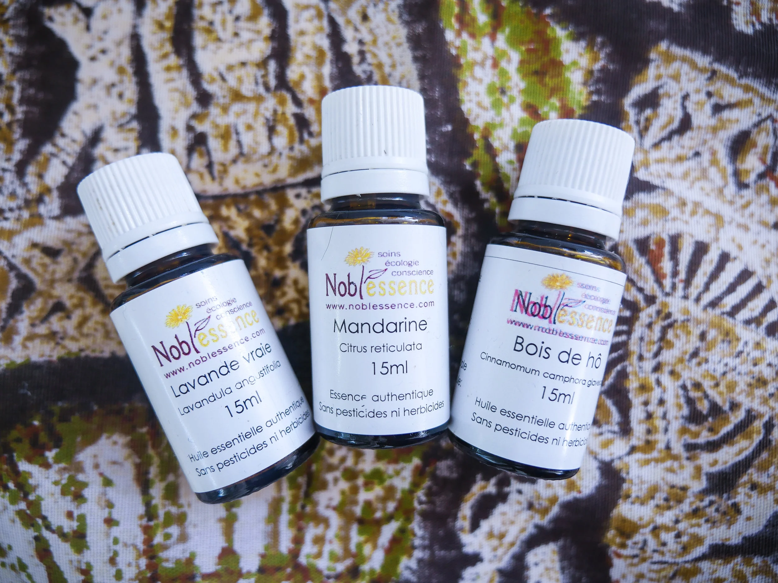 Lavender, Mandarin and Ho Wood: some of the essentials that are safe to use on infants once properly diluted.