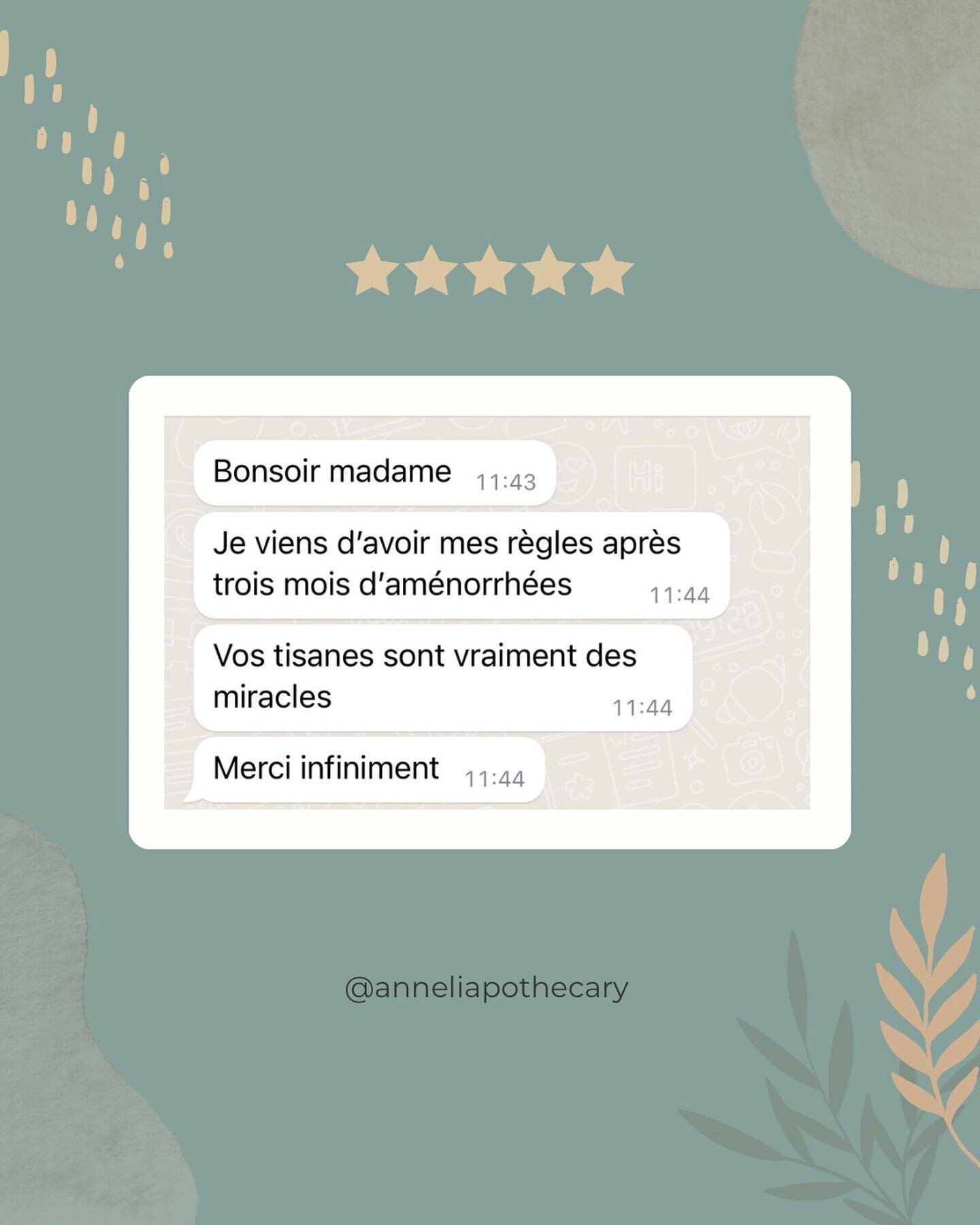 Un autre t&eacute;moignage encourageant! 🤩

L&rsquo;am&eacute;norrh&eacute;e est une absence totale de r&egrave;gles pendant des mois ou ann&eacute;es dans certains cas. Elle est principalement caus&eacute;e par un d&eacute;s&eacute;quilibre hormona