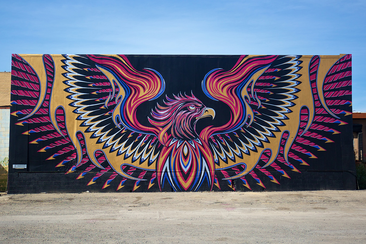 2016 Mural by Chris Saunders in Eastern Market, Detroit