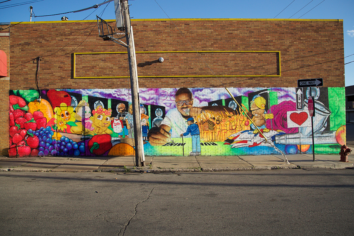 2016 Mural by Clifton Perry in Eastern Market, Detroit