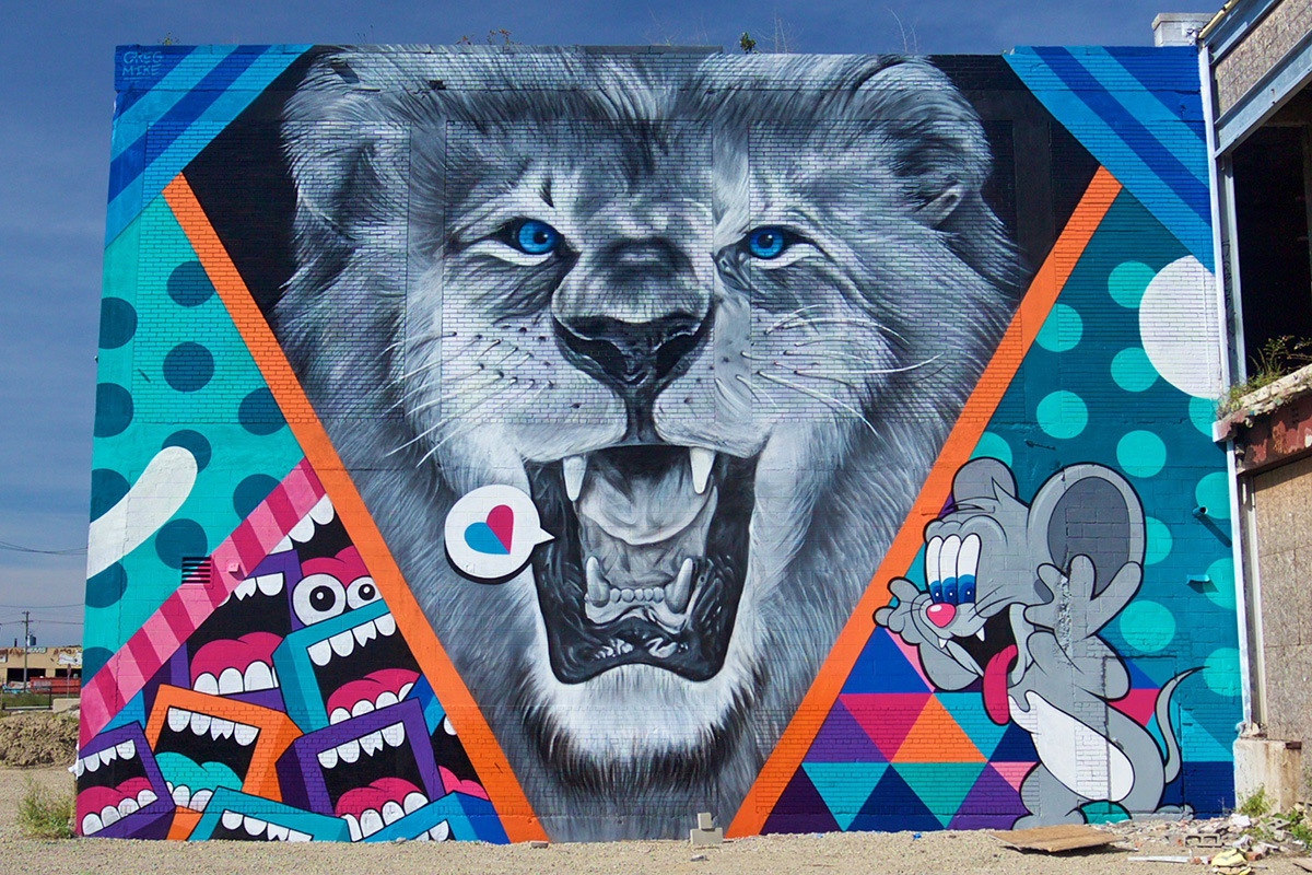 2016 Mural by Greg Mike in Eastern Market, Detroit