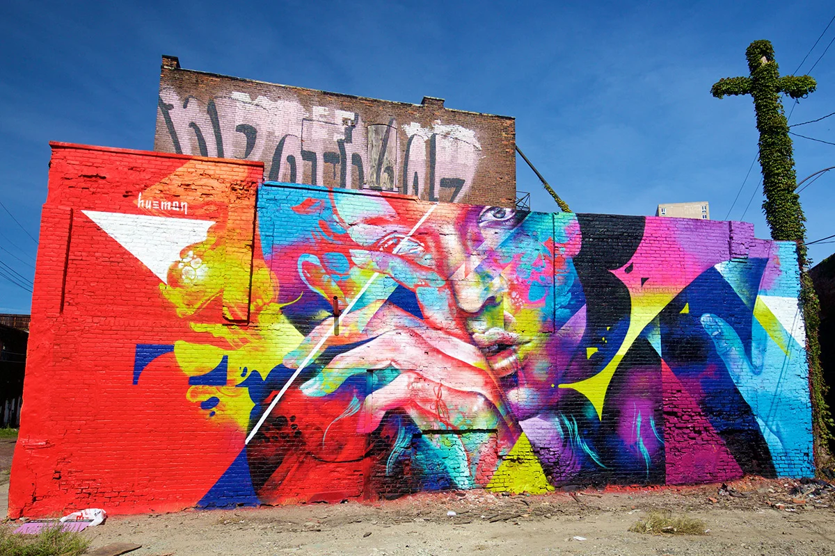2016 Mural by Hueman in Eastern Market, Detroit
