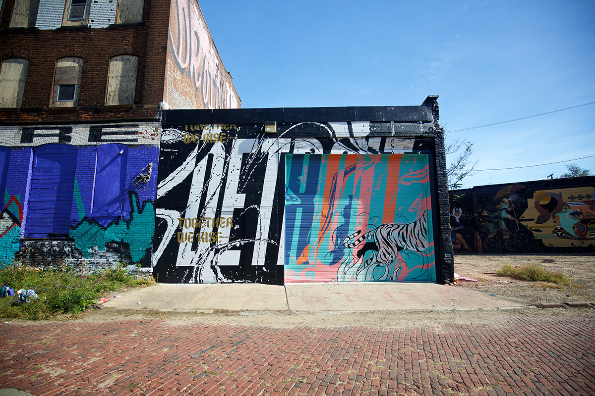 2016 Mural by Jeremiah Britton in Eastern Market, Detroit