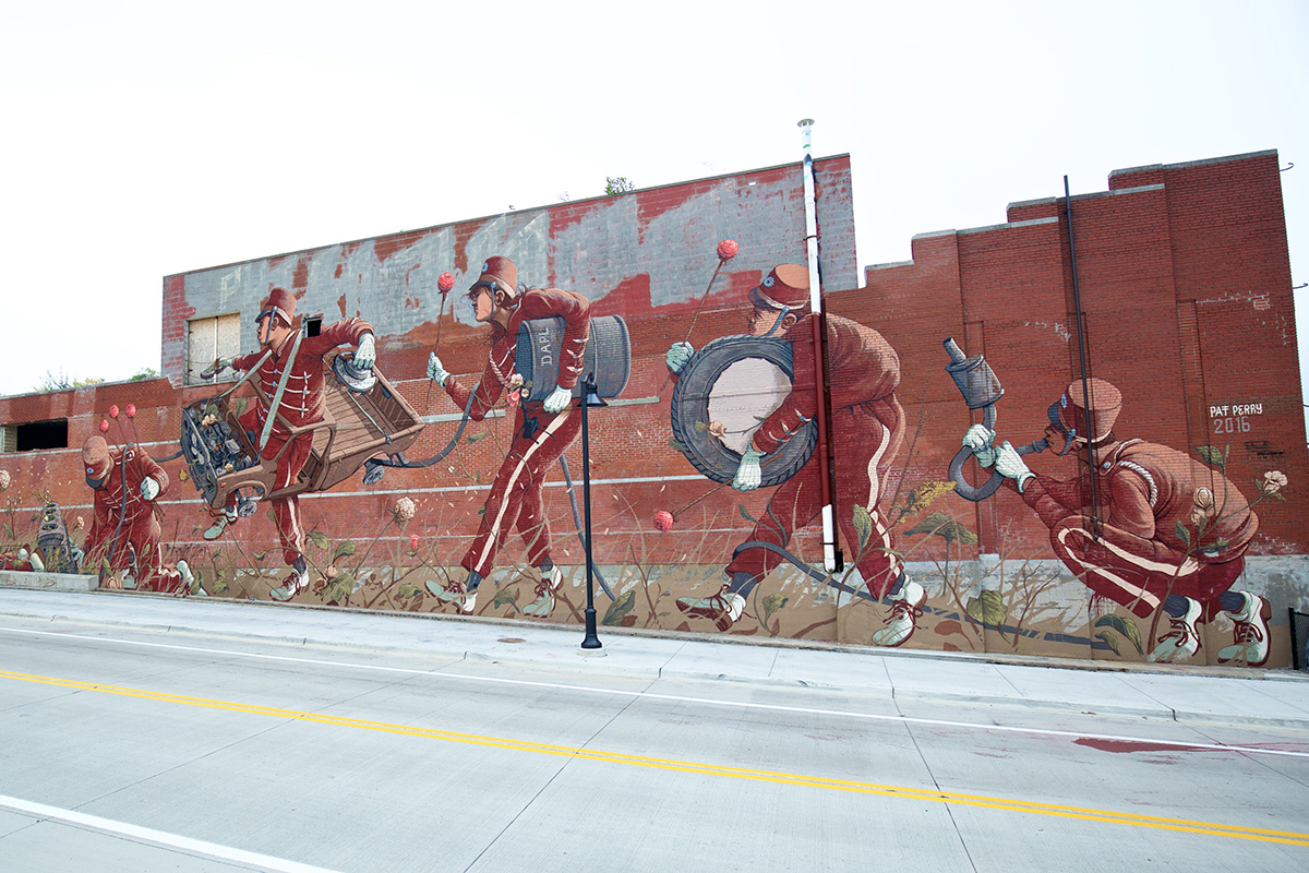 2016 Mural by Pat Perry in Eastern Market, Detroit