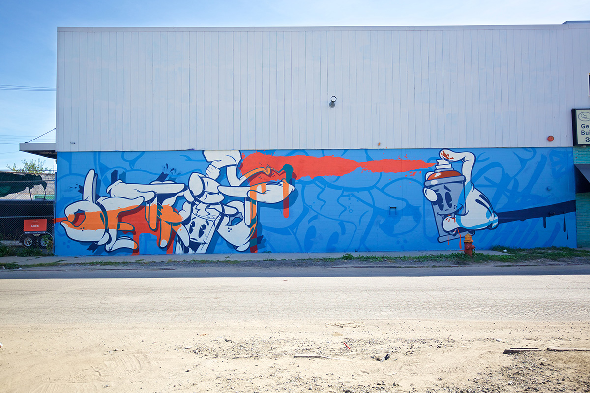 2016 Mural by Slick in Eastern Market, Detroit
