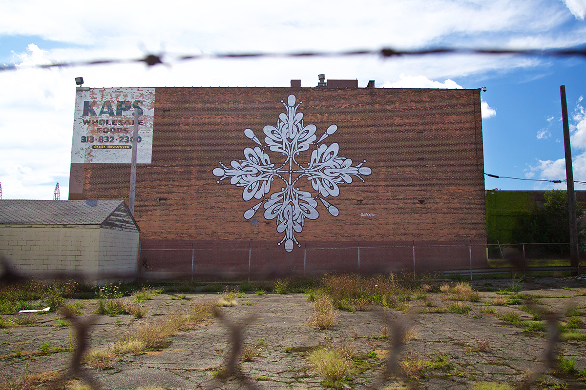 Second mural by Apexer in Eastern Market, Detroit