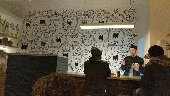 Gather Detroit Eastern Market Locally sourced, seasonal American classics, plus craft cocktails, in sleek minimalist digs. Be sure to check out the mural inside the restaurant by MITM alum, Kevin Lyons. 1454 Gratiot 586.850.0205 Website
