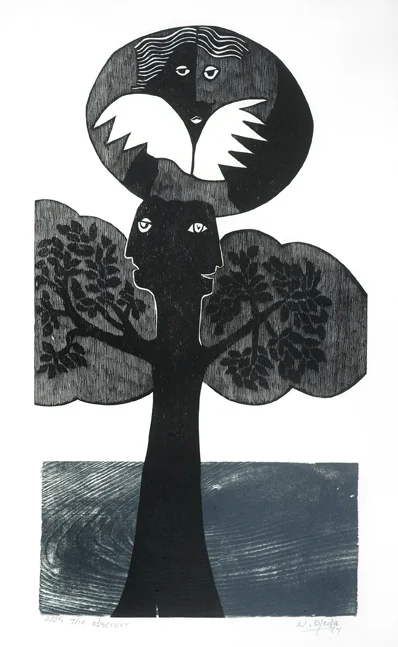 The observer, woodblock, 1984.jpg