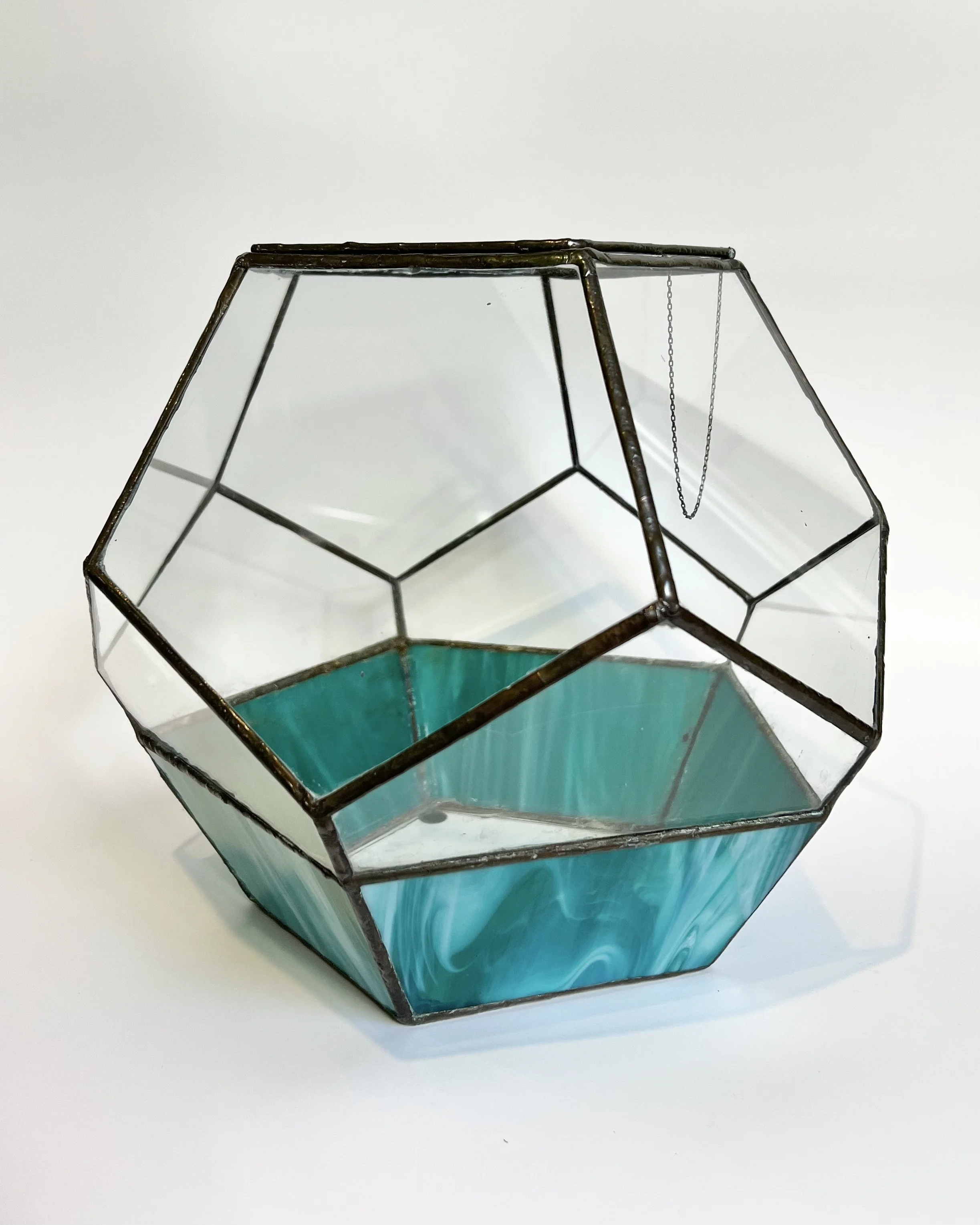 Vintage Geometric Glass Terrarium