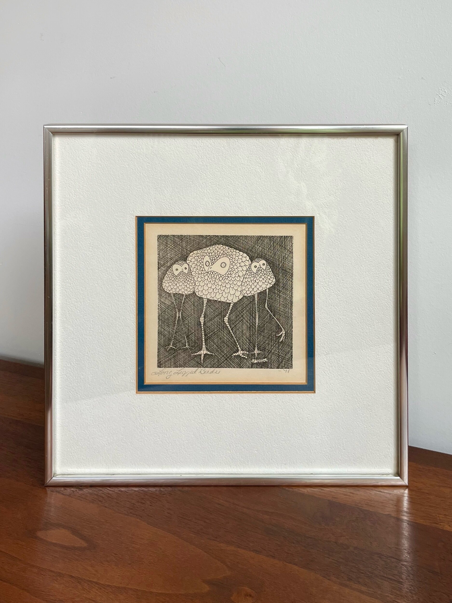 Long Legged Birds Pen & Ink, 1971