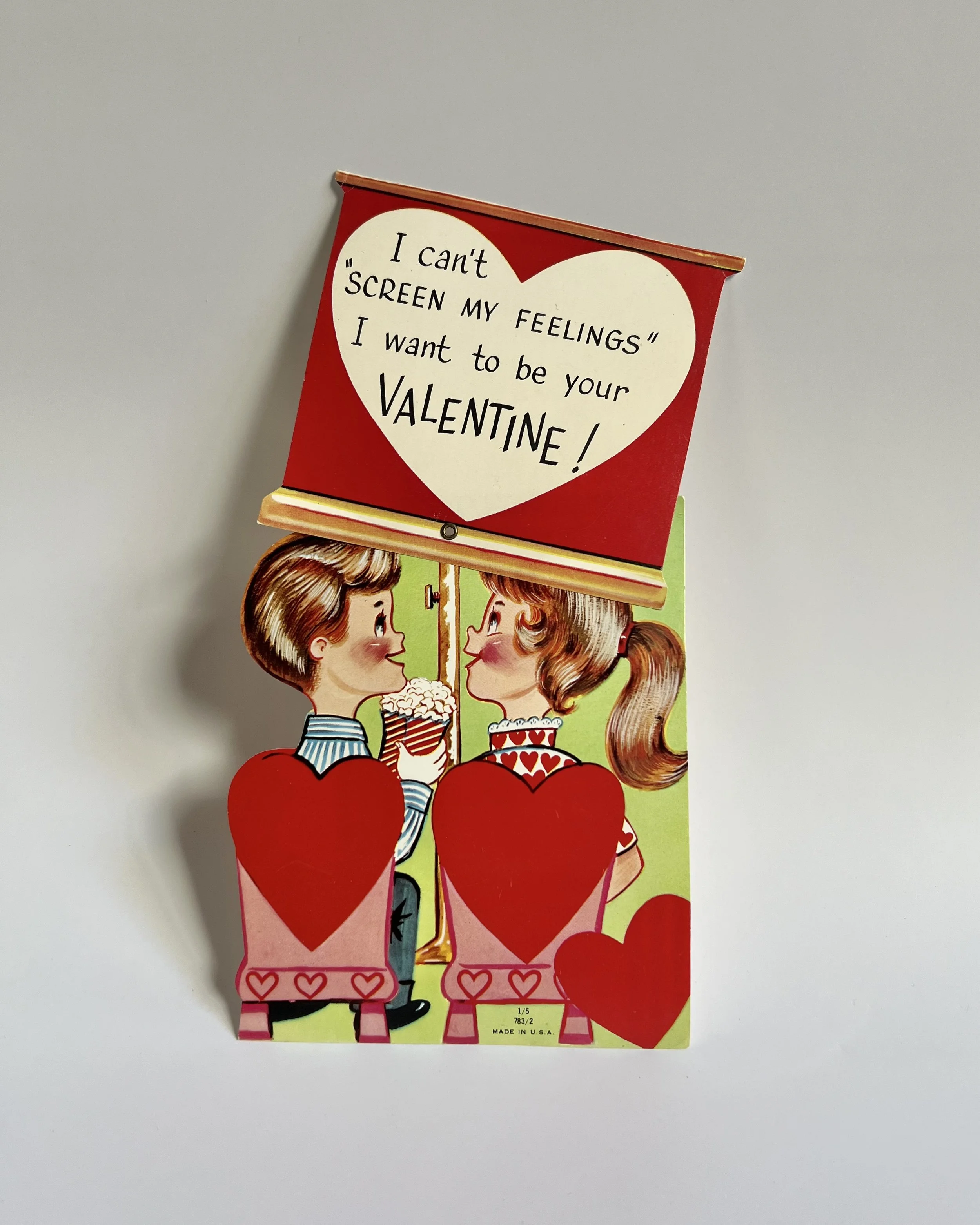 Vintage Mechanical Valentine's Day Die-Cut Card