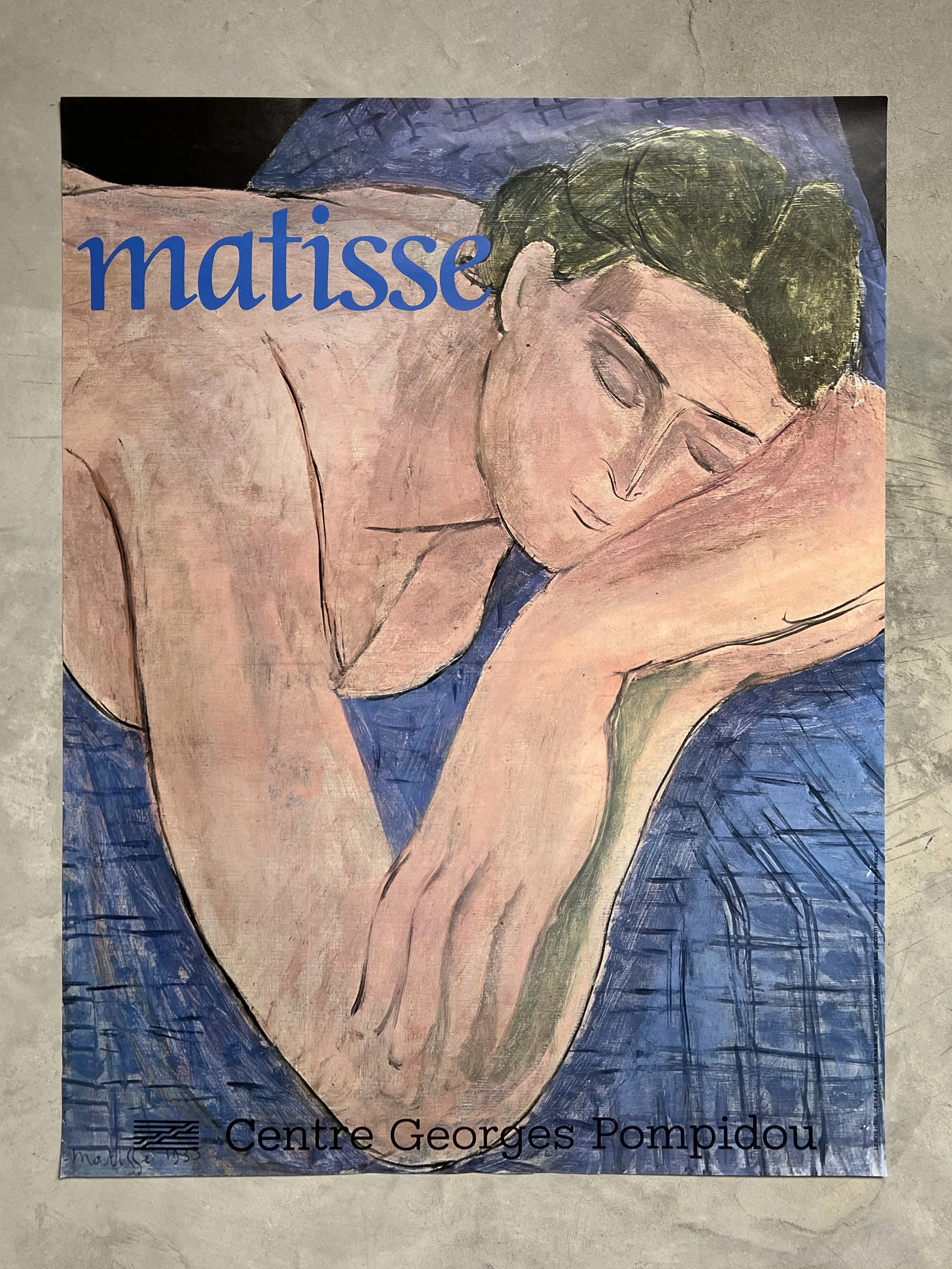 1980's Matisse Paris Exhibition Poster