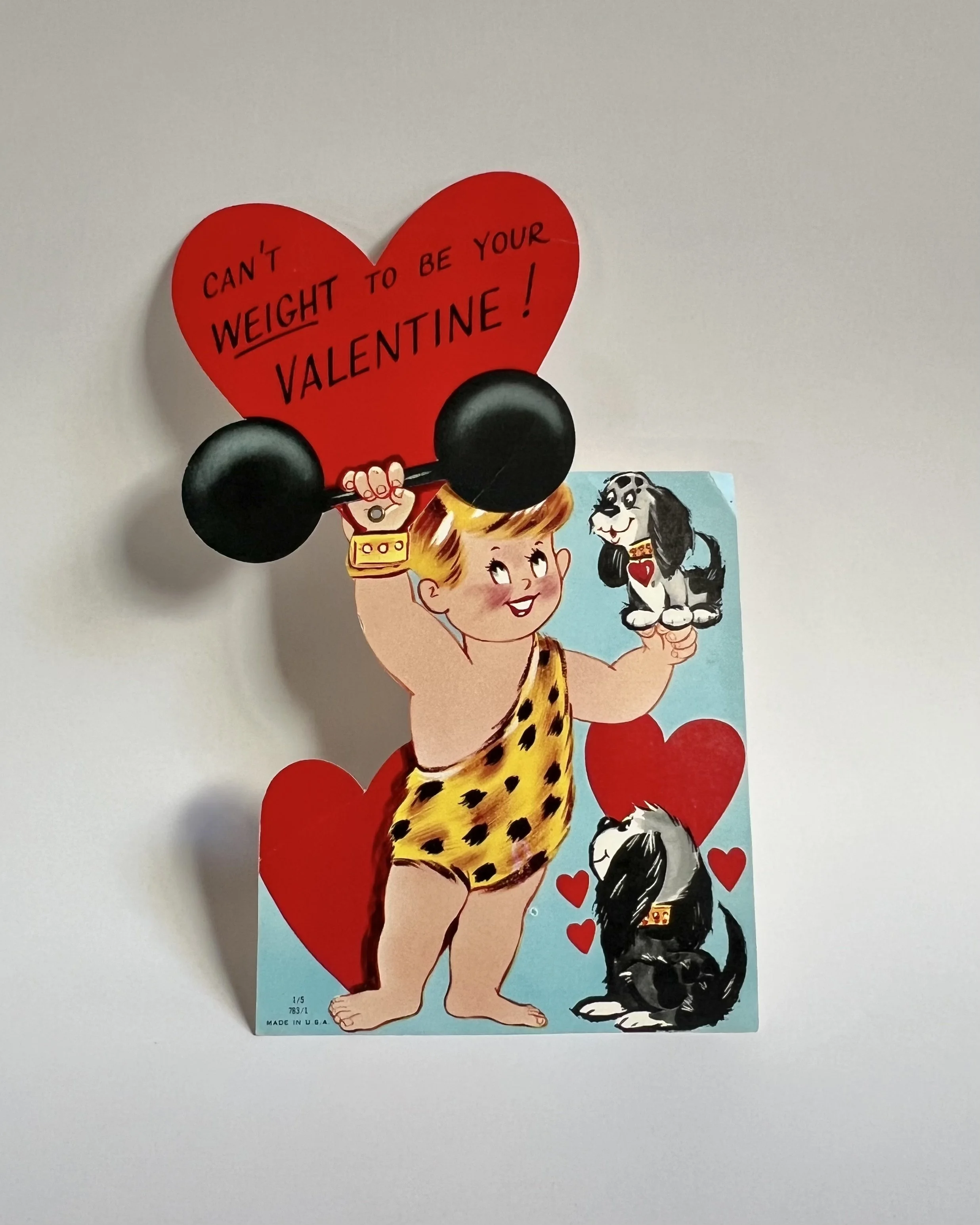 Vintage Mechanical Valentine's Day Die-Cut Card