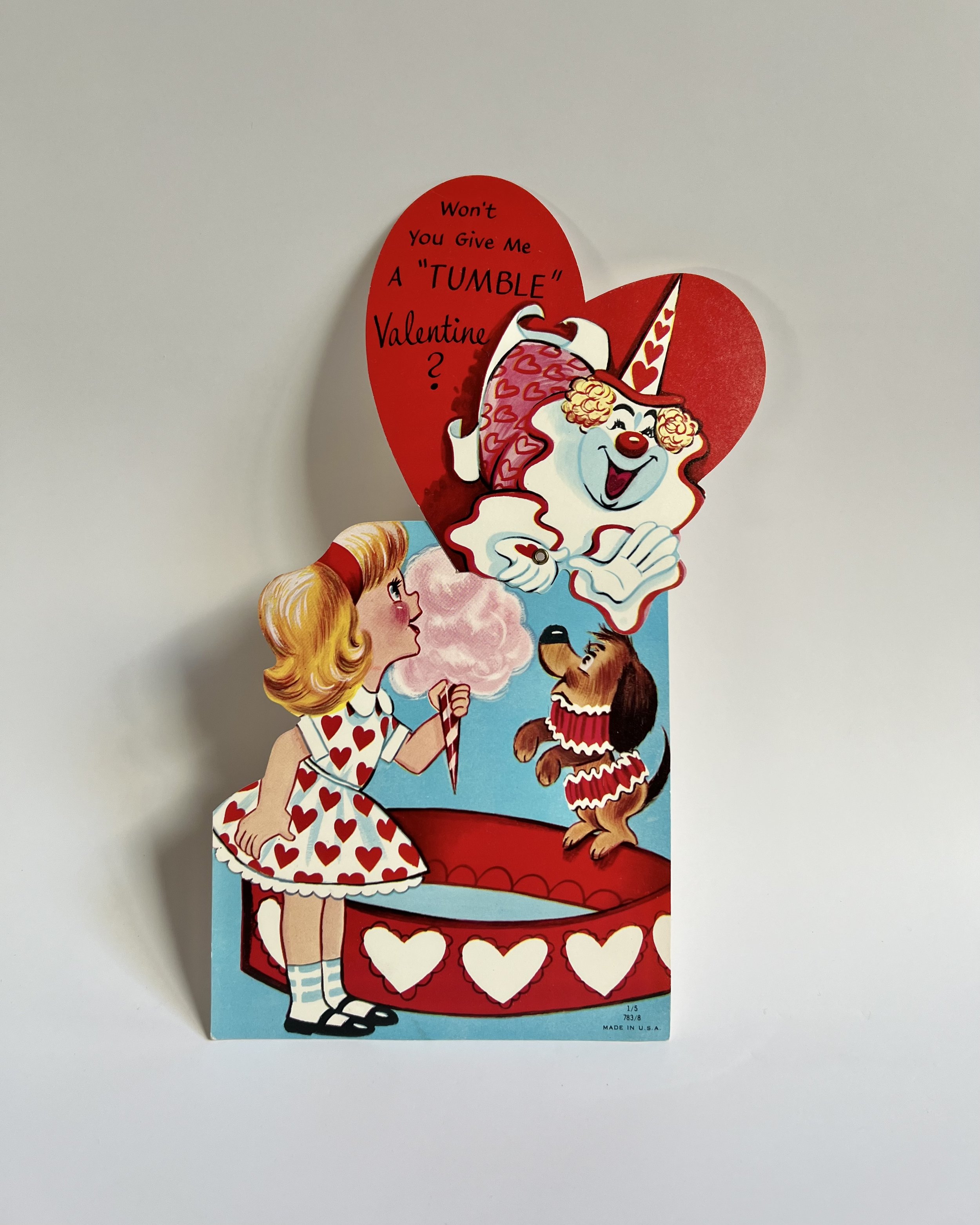 Vintage Mechanical Valentine's Day Die-Cut Card