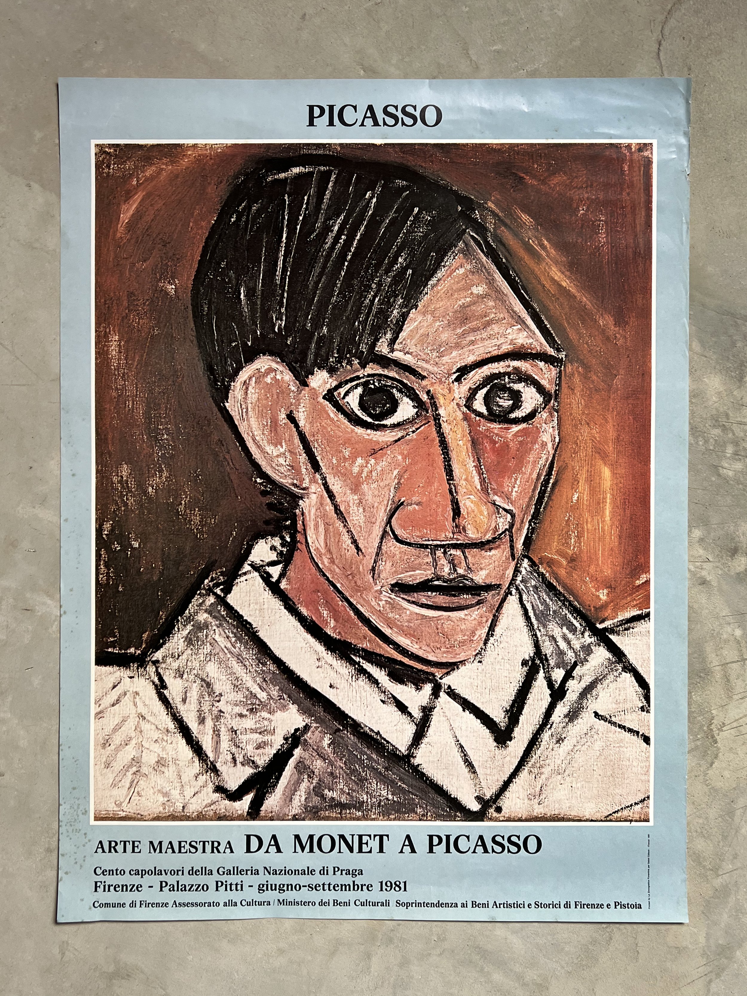 1980's Picasso Florence Exhibition Poster