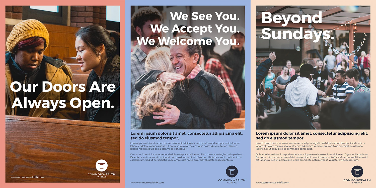 Templates created for print (above) and social assets (below).