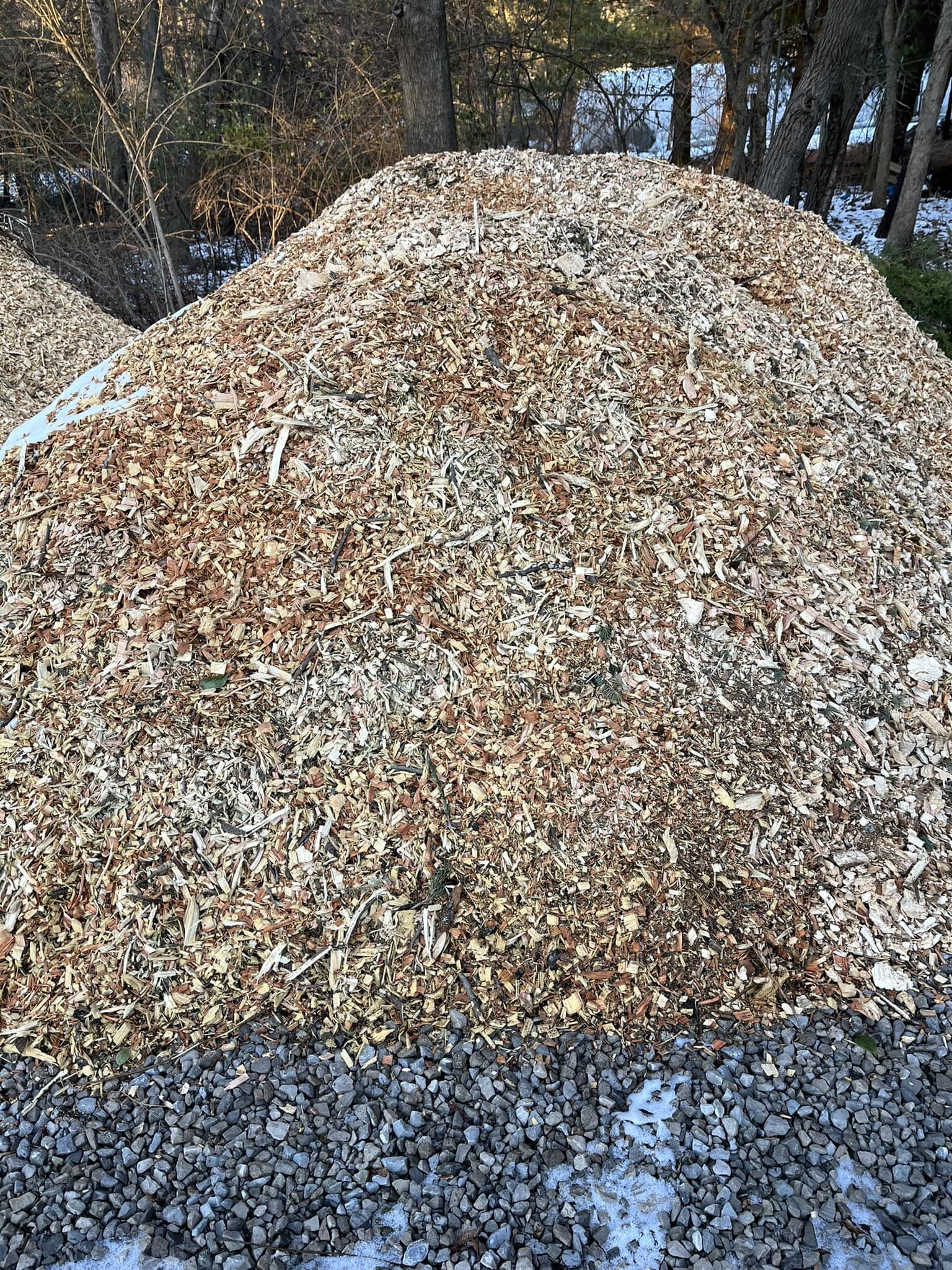 Wanna work off some of the stuffing tomorrow? 
We got wood chips dropped on the driveway and they need to be moved this weekend. 
Get some exercise and fun at the farm