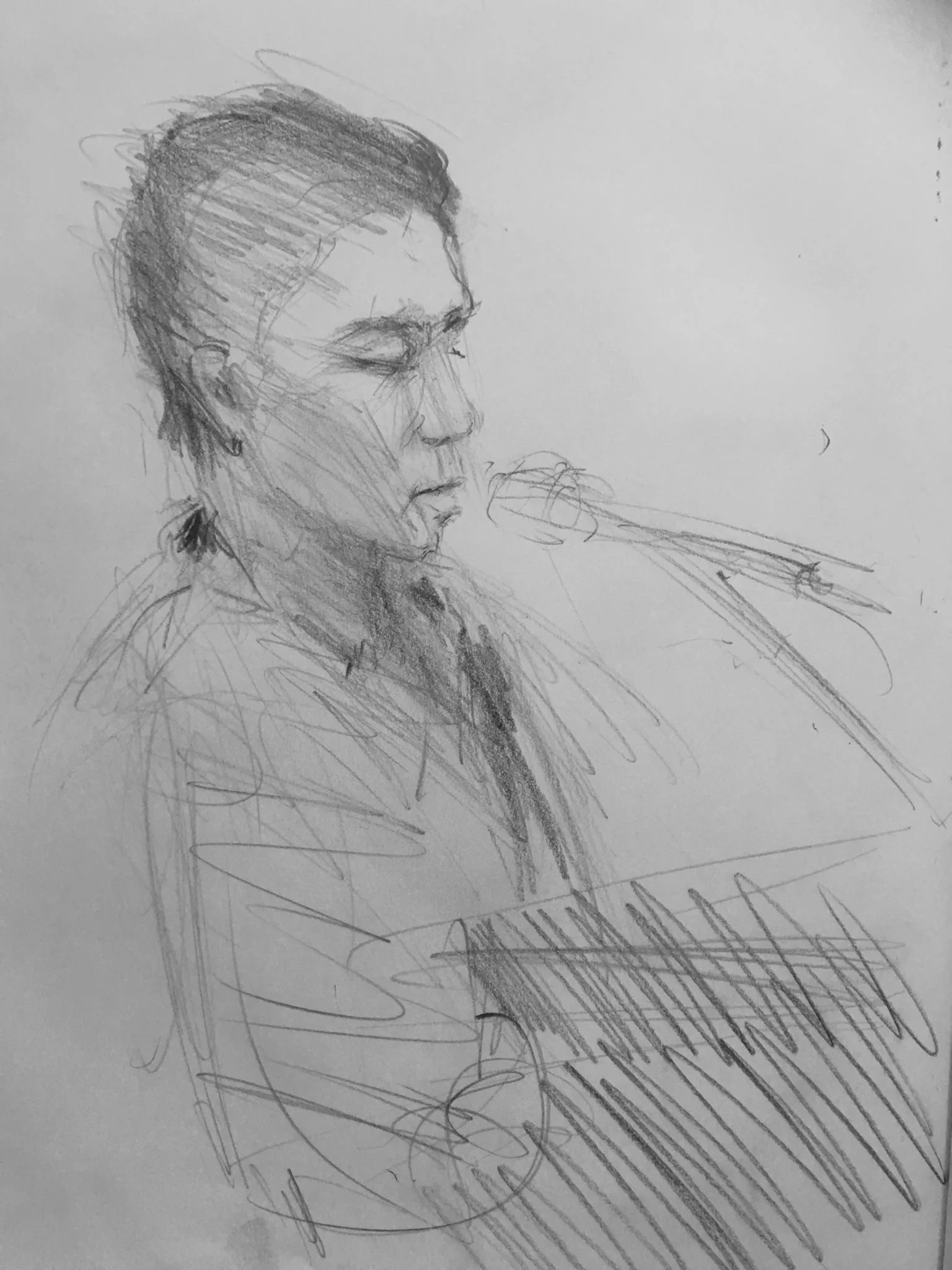 This sketch was done by the talented Peter Danko during the York, PA House Concert CD Release party....done in just 2 minutes!