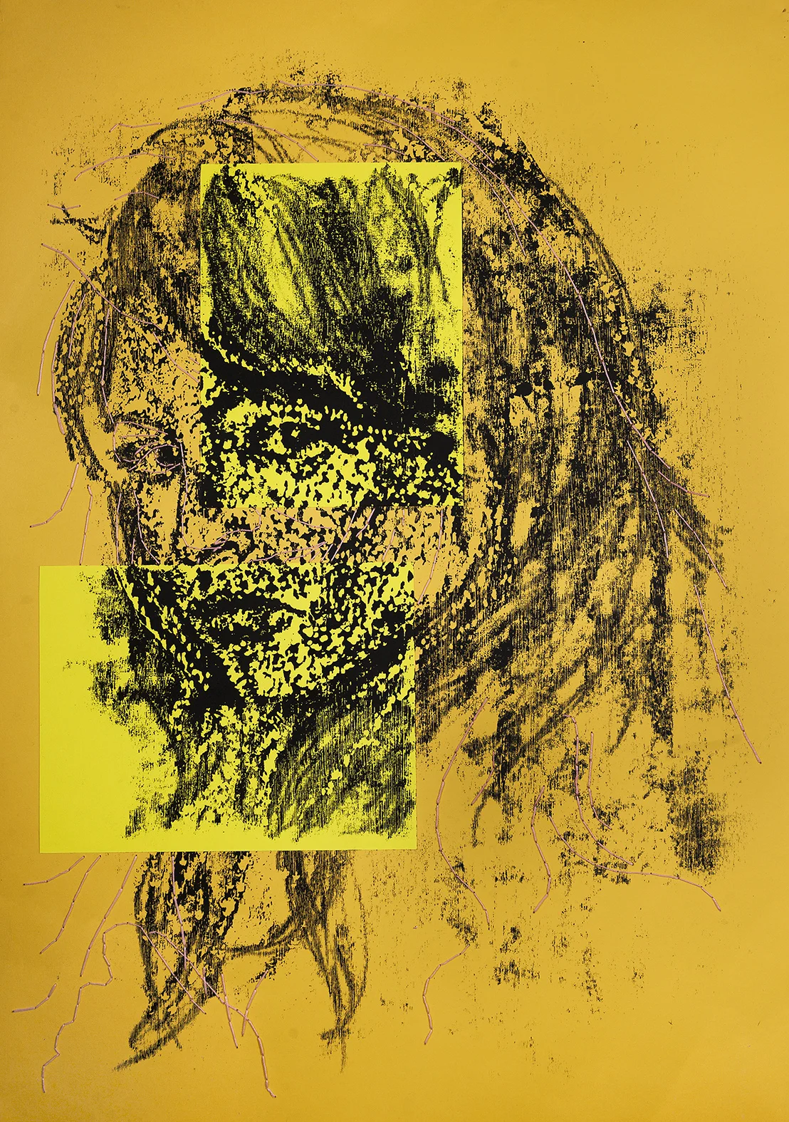 BB#4 #7 — T hread hand stitched on paper + ink; 59·4 x 84·1 cm