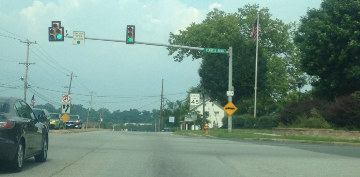 A couple of times, I spontaneously drove past roads with significant names in my family line. This road was named “Pennell”, my dad’s mysterious middle name.