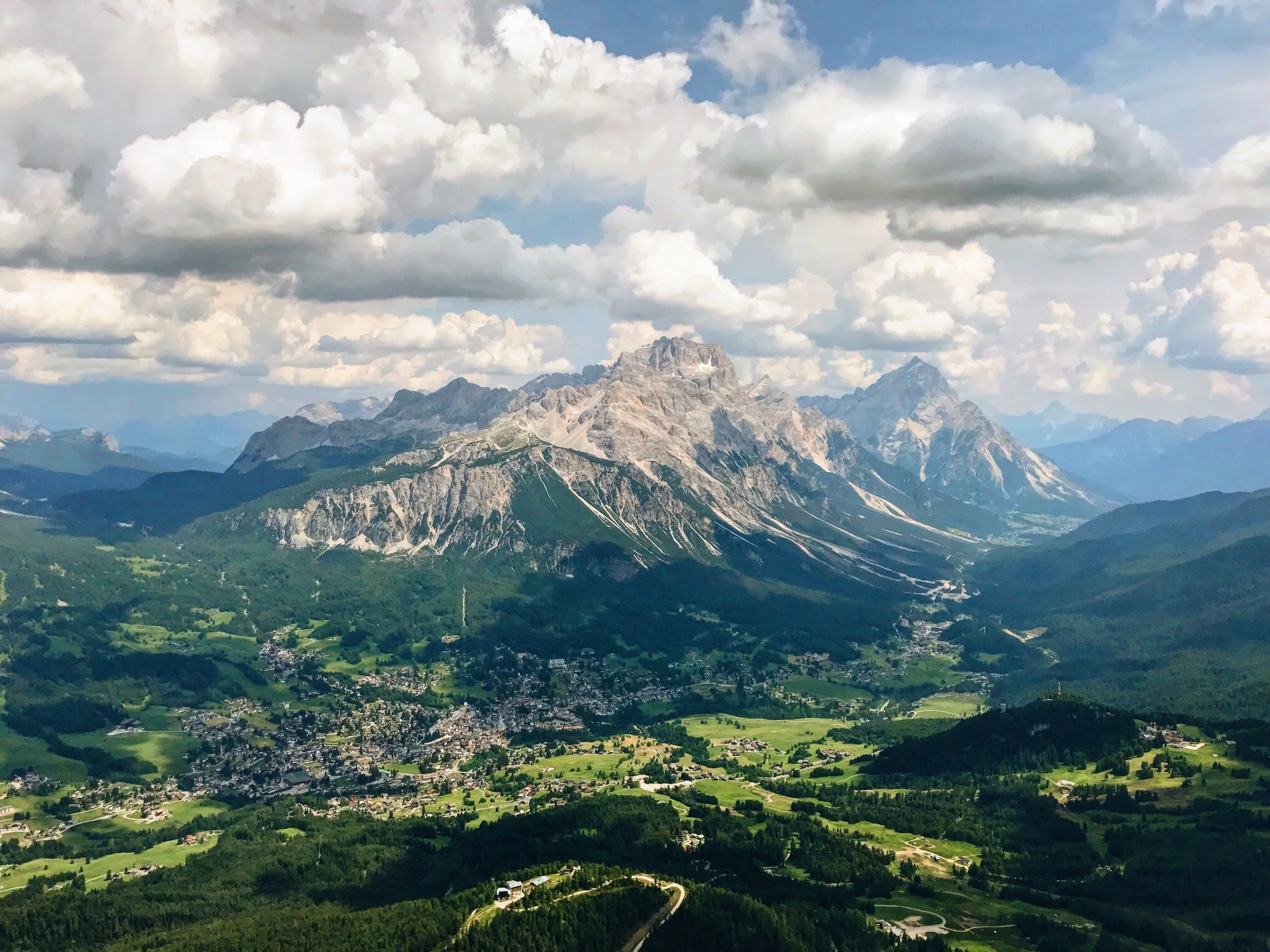 cortina d'ampezzo, dolomites, italy: summer 1