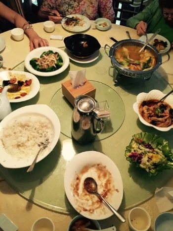 Lunch at a traditional Buddhist vegetarian restaurant in Beijing. Photo: Michelle Schurig