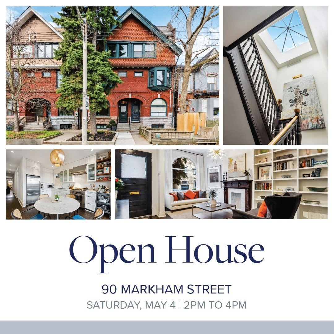 #OpenHouse | Come by and I&rsquo;ll show you around📍 90 Markham Street, #TrinityBellwoods.
Sat, May 4 | 2:00 to 4:00 pm | Listed for $2,875,000 

You&rsquo;ll be hard pressed to find a two-family magazine quality home this sophisticated and chic any