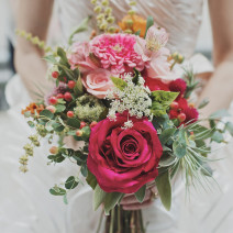 On Ruffled , the bold colors of this Pittsburgh Opera wedding were just as feisty as the couple.
