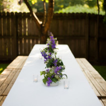 This simple, personal backyard wedding inspired by the Great Gatsby was featured on Style Me Pretty .