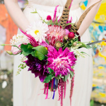 The Perfect Palette featured this firecracker of a wedding, where the vibrant colors matched the personality of the couple.