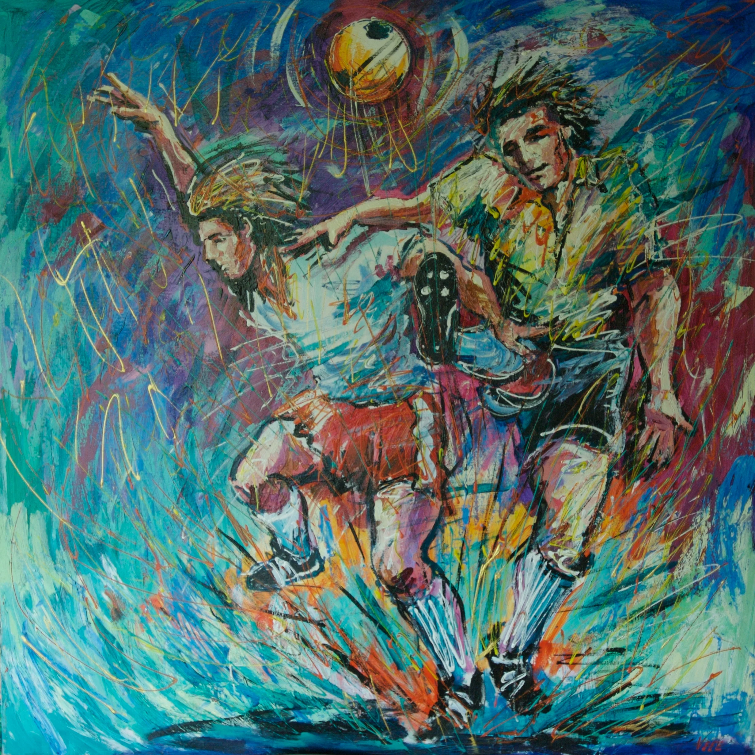 To his list of credits, Juli adds being designated by WORLD CUP USA 1994, the Official Artist for SOCCERFEST (the ultimate, interactive soccer exposition). This colorful, multi-talented soccer phenomenon-turned-professional artist was inspired to create a dazzling collection of “Sports Art” spotlighting full-color, action-packed soccer images designed especially for this spectacular event. Having represented both the United States and his native Hungary as a National Team player, Juli possesses unprecedented artistic insight into the arena of international soccer competition, making his a truly meaningful and appropriate contribution.