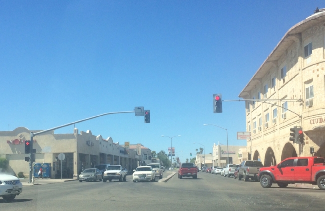 High noon on the main drag in the city of Brawley.