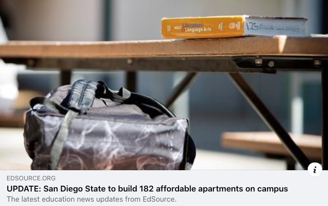  San Diego State To Build 182 Affordable Apartments on Campus