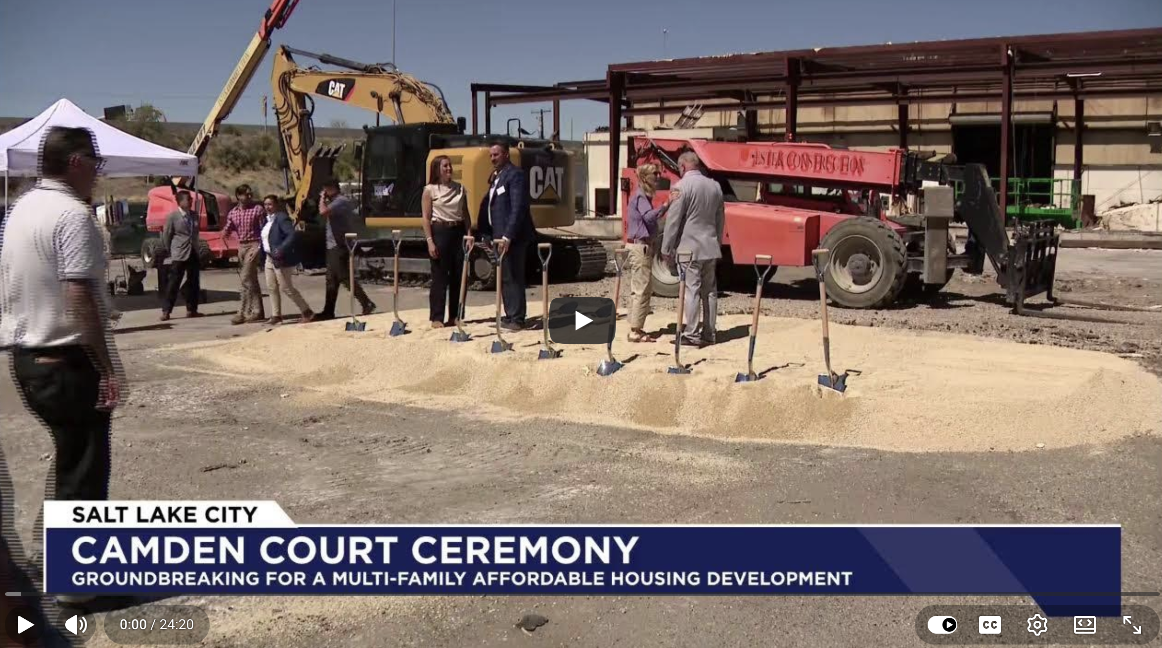 Groundbreaking for Camden Court, a multi-family affordable housing development in Salt Lake City. 