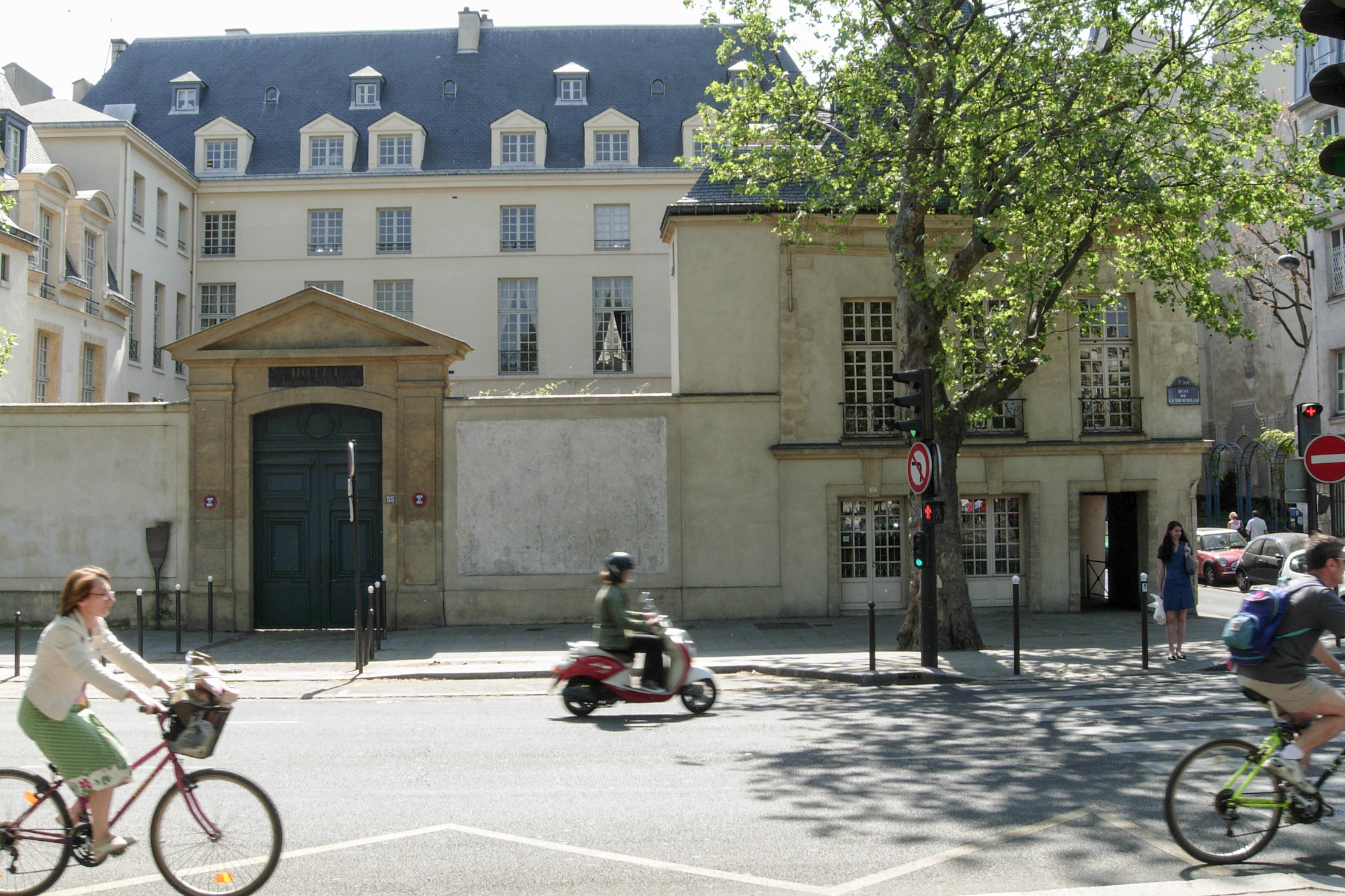 three cyclists