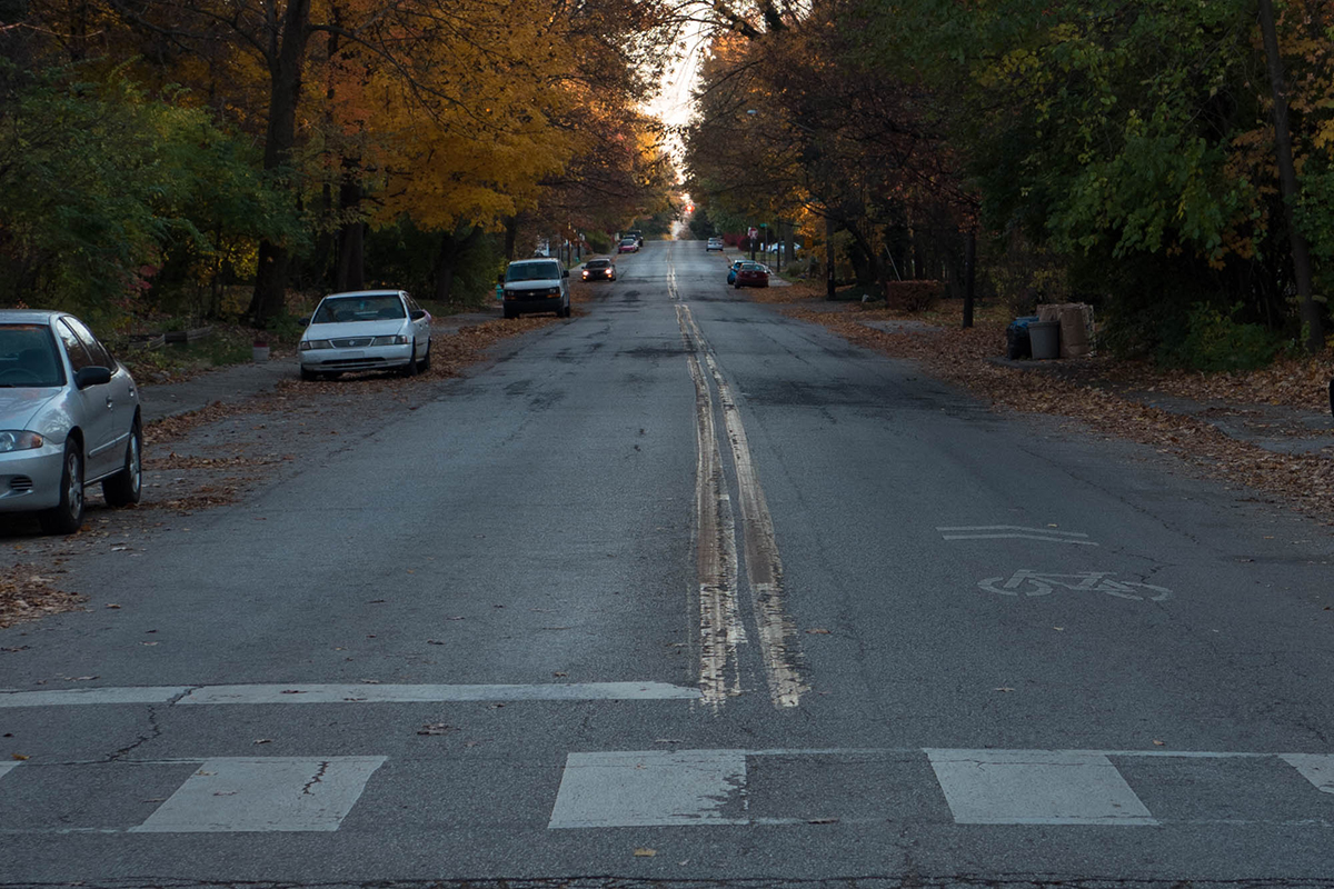 Undulating road.