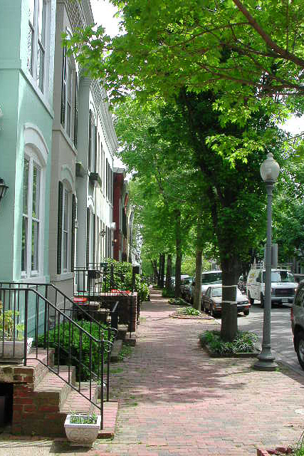 pastel rowhouses