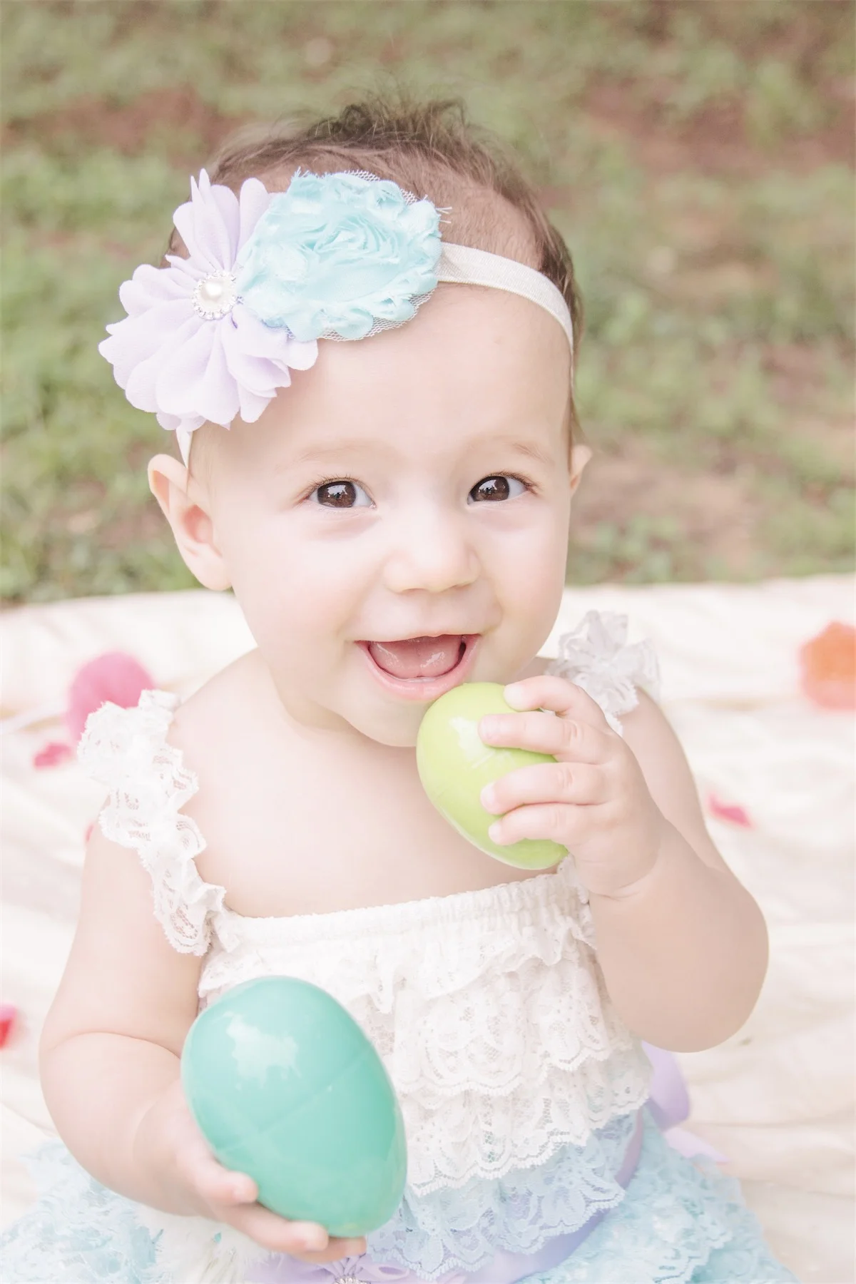 Alayna's 8 Month Photo Session - Easter Theme