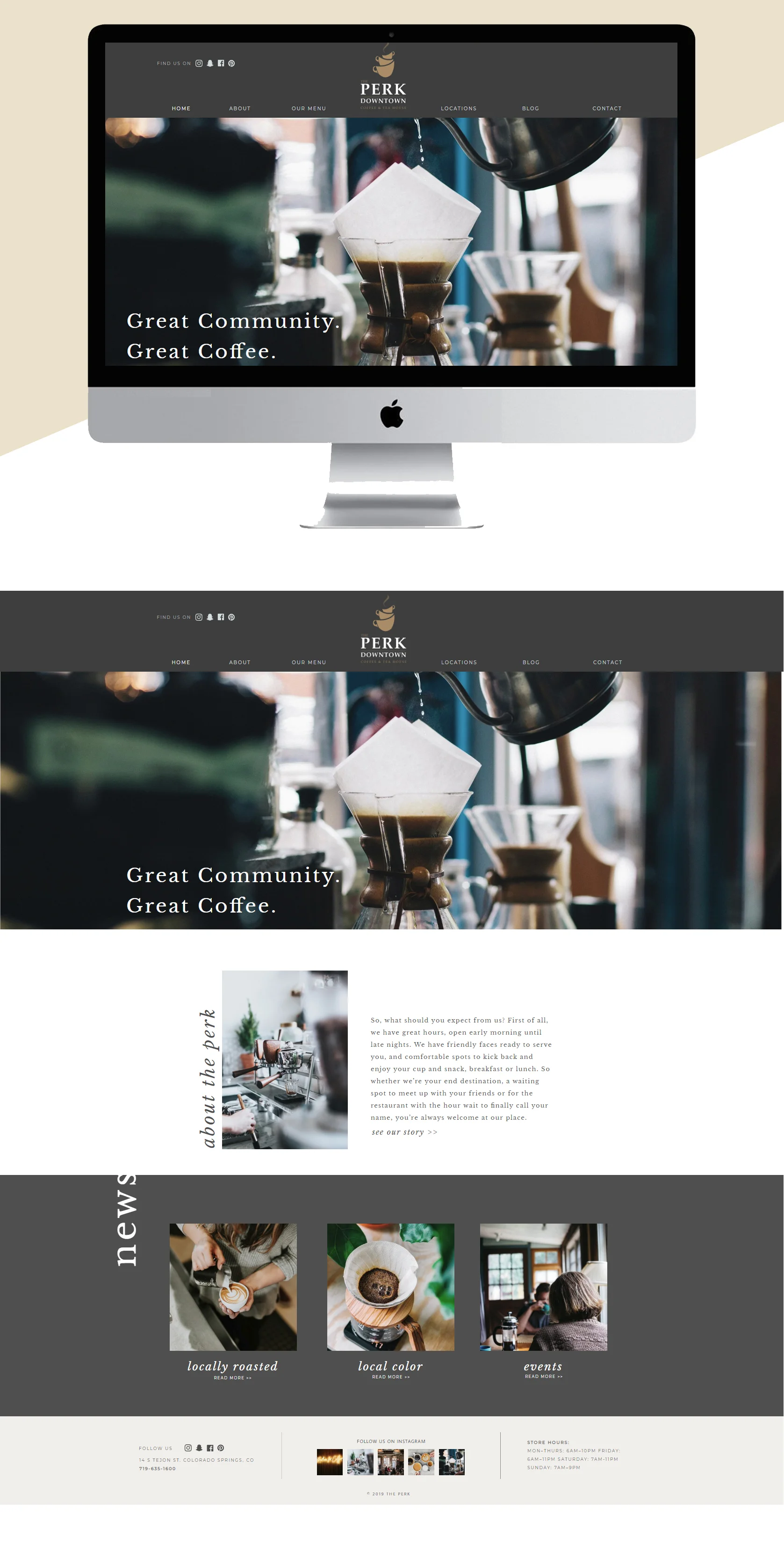 The Perk - Masculine / Modern Web Design — Chasing After Dear Creative  Creative | Photography | Video | Web Design - Denton, TX