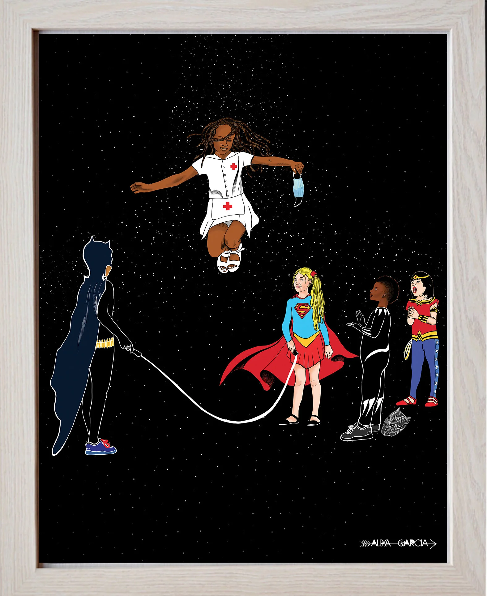SUPER HEROES NEVER DIE FRAMED 16 X 20 WHITE.jpg